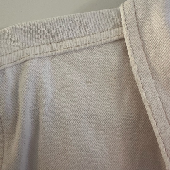 Zara White Denim Cropped Jacket Size XL - Picture 3 of 5
